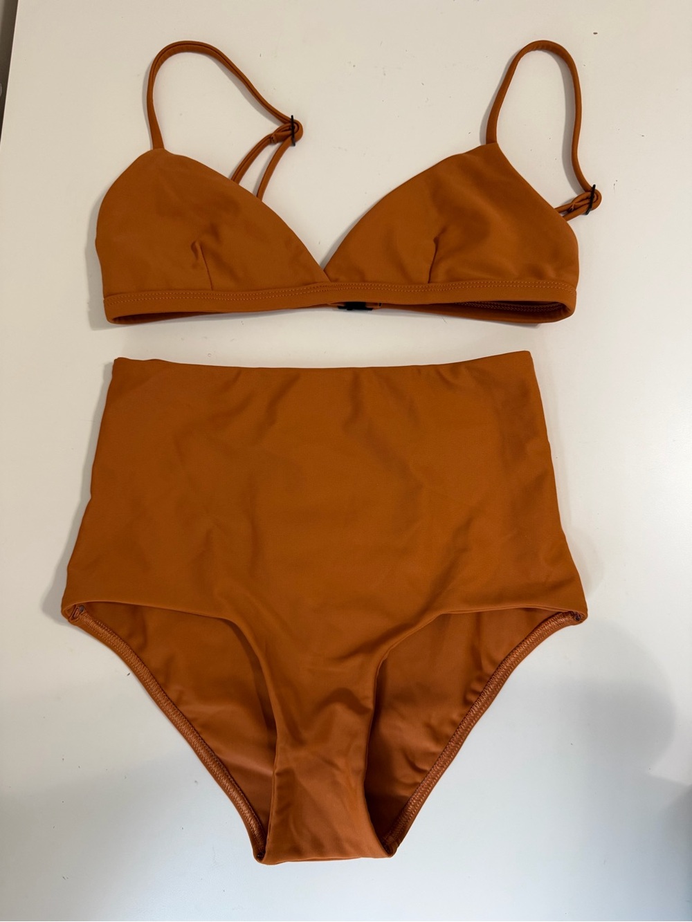 Matteau Brown High Waisted Bikini Set Women’s Size 1 Australia Minimal Swim